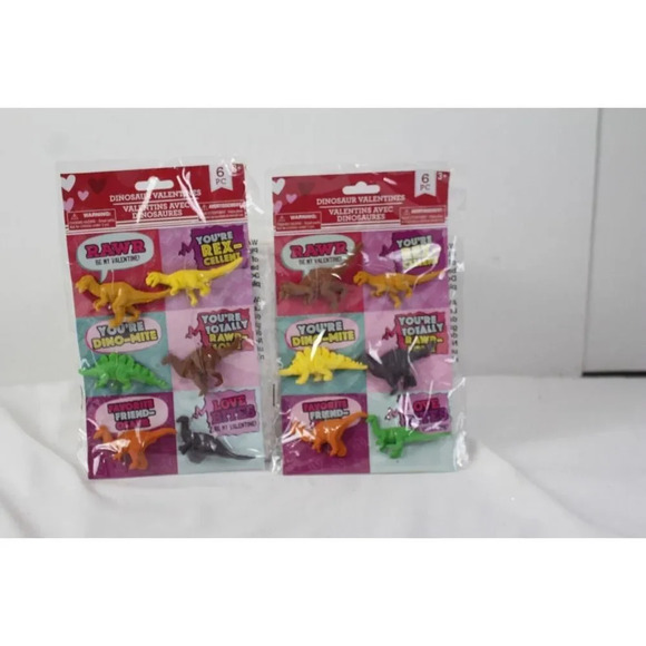 DINOSAUR VALENTINES age 3+ 12pc set - Picture 1 of 4